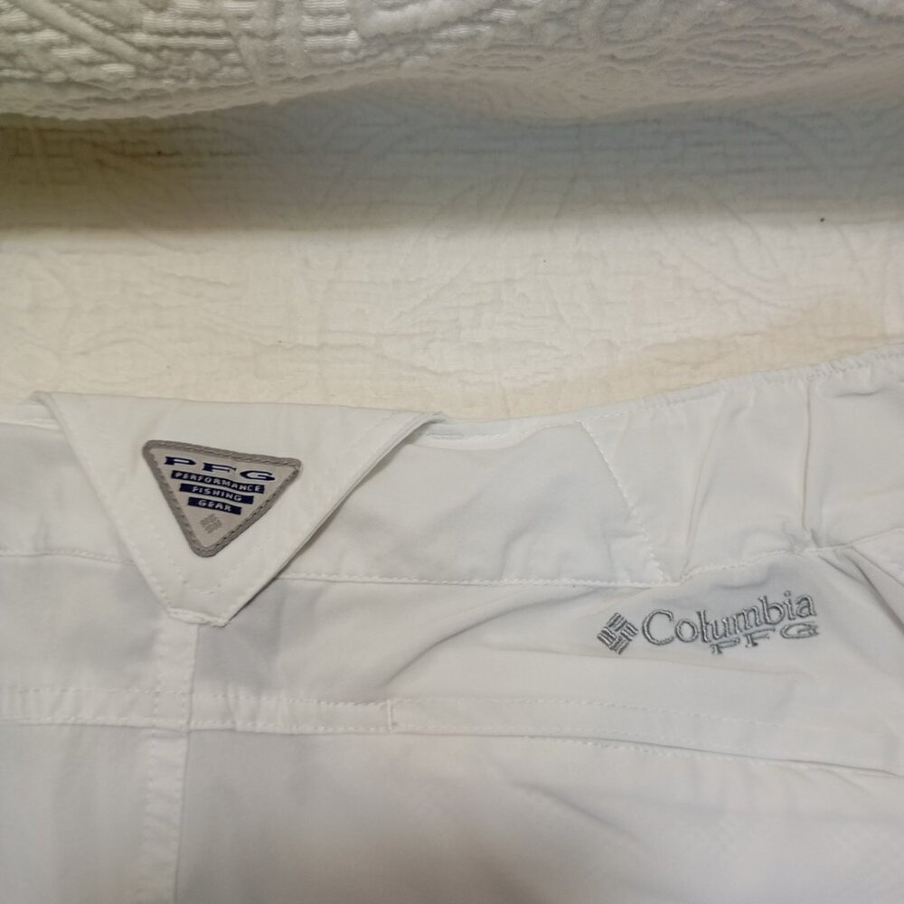 Columbia PFG White Shorts Size 6 7L Performance Fishing Gear Outdoor Wear - Picture 6 of 9